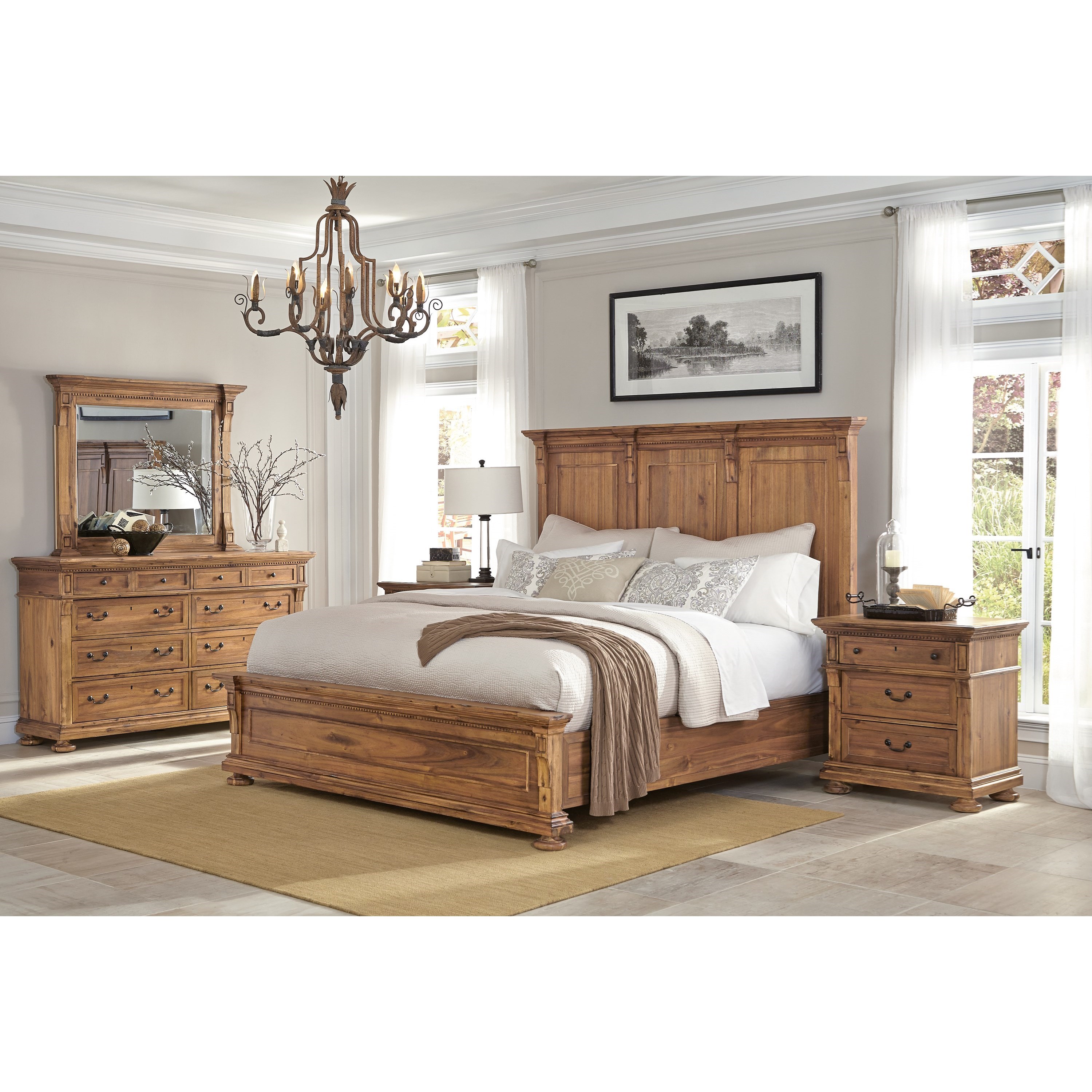 Hekman Wellington Hall 233 Q Bedroom Group 1 Rustic Queen Bedroom Group